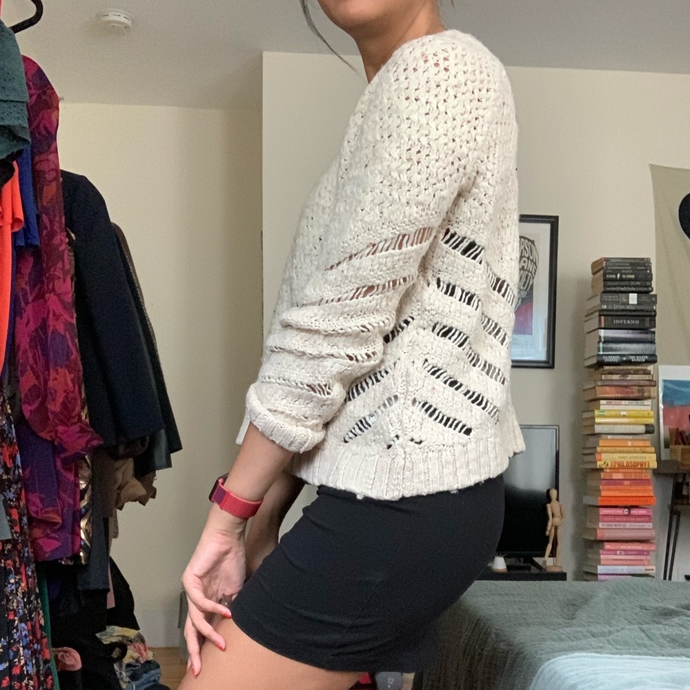 Cream knit sweater